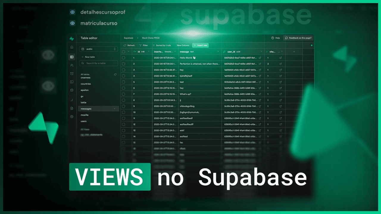 Como fazer Views no Supabase