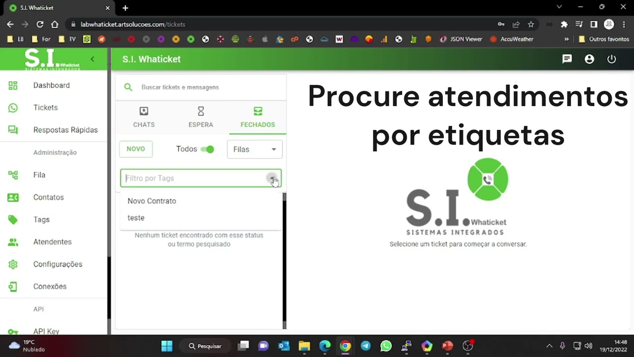 Novas funções do sistema S.I. Whaticket do WhatsApp.