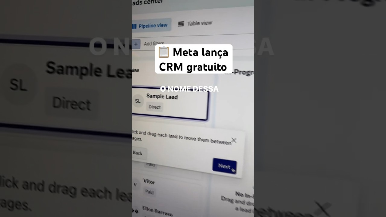 Meta lança CRM gratuito: Central de Cadastros #shorts #novidade