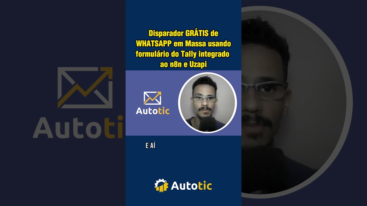 Disparador GRÁTIS de WHATSAPP em Massa usando formulário do Tally integrado ao n8n e Uzapi  #shorts