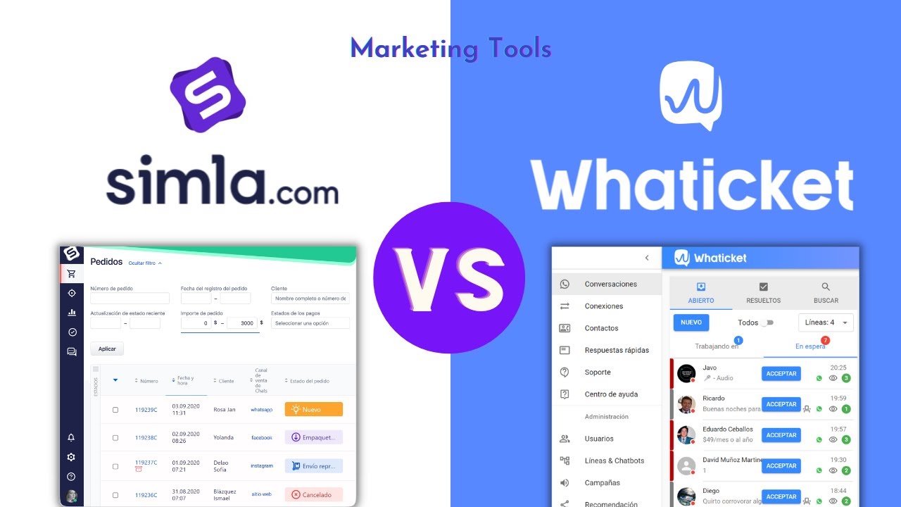 Simla vs Whaticket: ¿Cuál es la mejor alternativa para CRM Multiagente para WhatsApp Business?