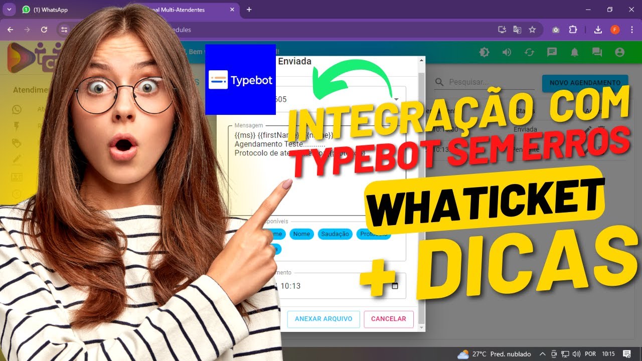 CRM Com Tecnologia Whaticket, Integração Com Typebot & WhatsApp! Evite erros.