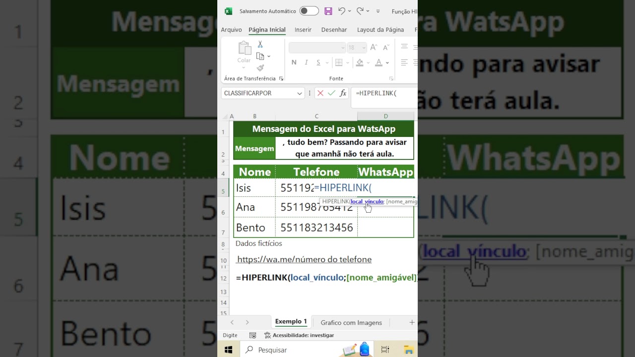 #shots  COMO ENVIAR MENSAGEM PARA O WHATSAPP PELO EXCEL  #microsoftambassador #cursodeexcelonline