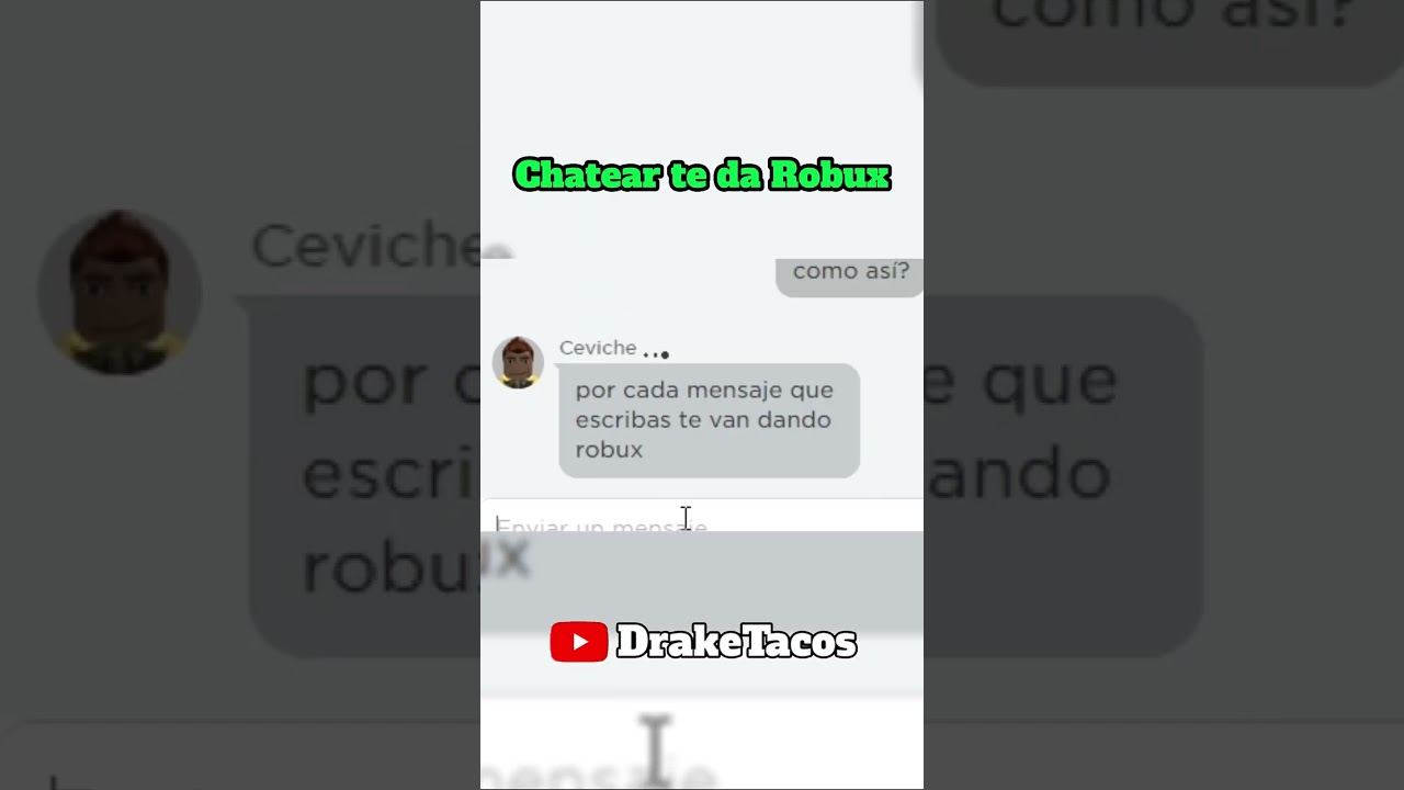 Chatear te da robux?😱😱 #shorts #roblox