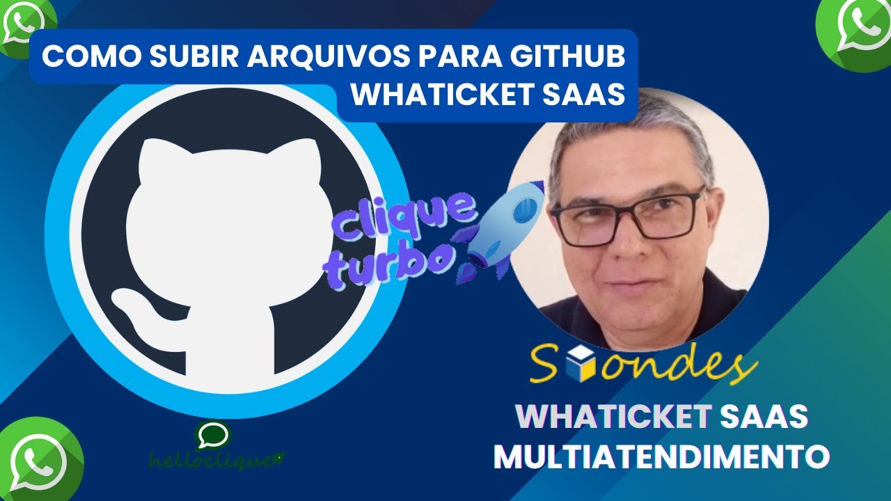 Como subir meus arquivos do whaticket para o github – versão saas