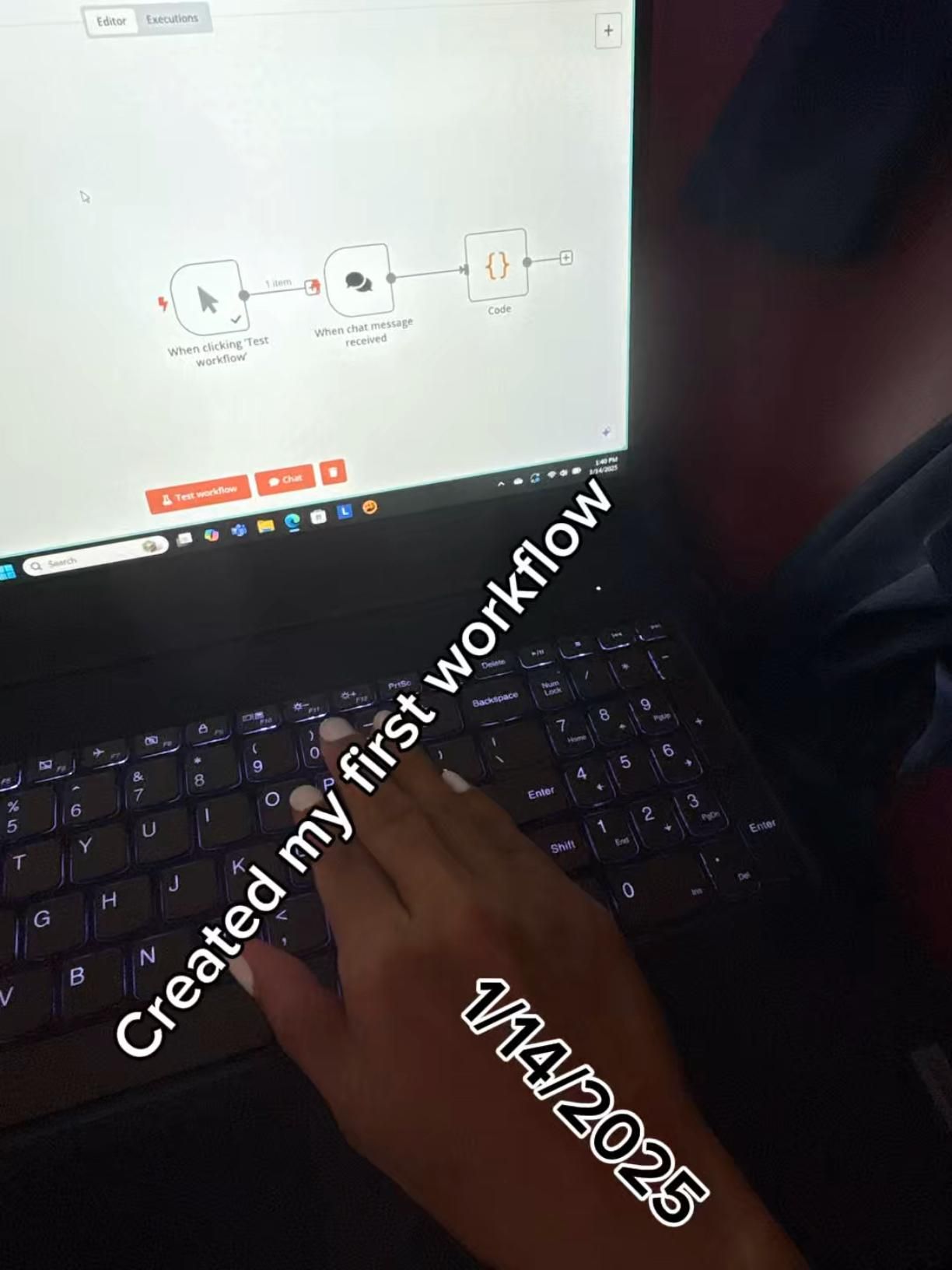 Workflow using N8N