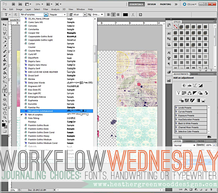 Workflow Wednesday: Fonts, Handwriting, and Typewriters… oh my!!!