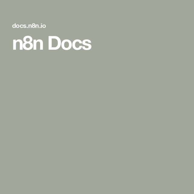 n8n Docs