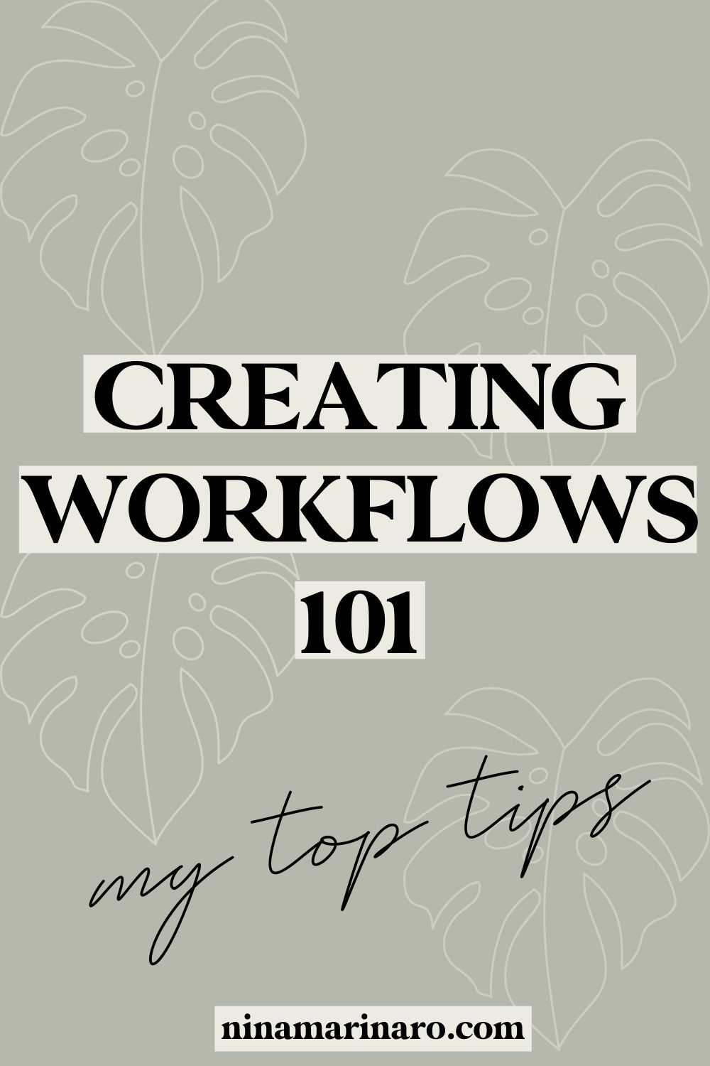 Why (and how) You Should Create Workflows
