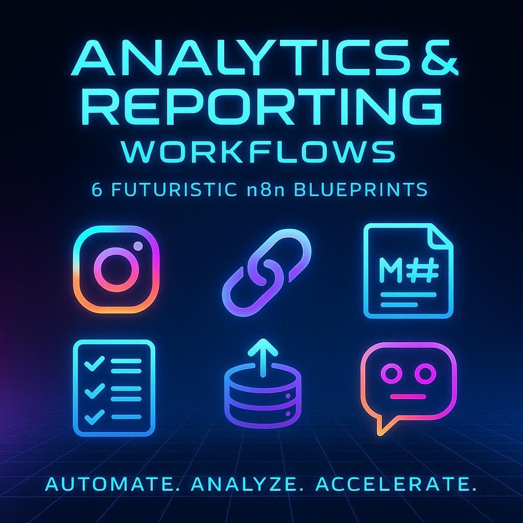 Pack de workflow n8nAnalytics & Reporting | 6 automatisations basées sur les données